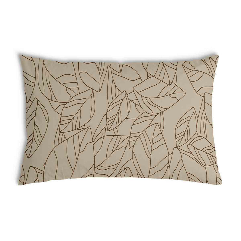 Gesundheitskissen Beige Mit Blattform Schwarz