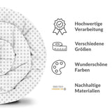 Therapiedecken Bettwäschen Set Weiß mit zarten Karos