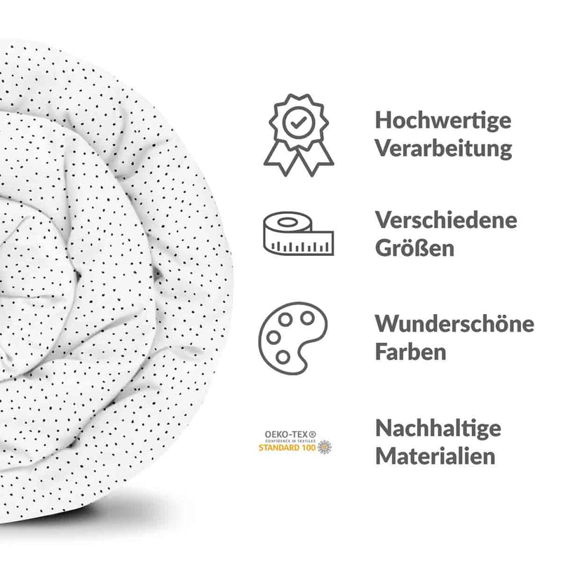 Therapiedecken Bettwäschen Set kleine schwarze Punkte