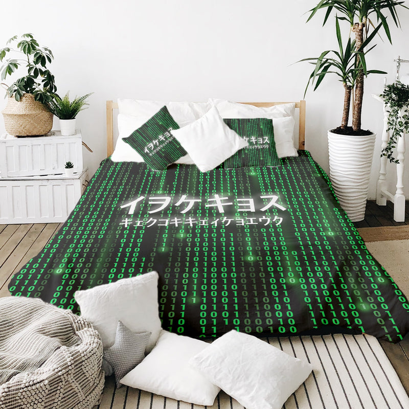Therapiedecken Bettwäschen Set Grün The Matrix